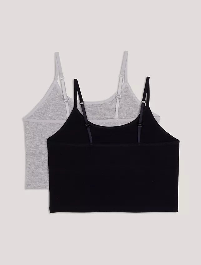 2er-Pack Camisole mit integrierten Trägern für Mädchen 2er-Pack Camisole mit integrierten Trägern für Mädchen