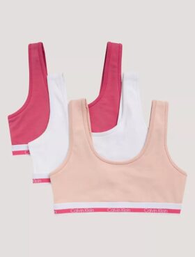 3er-Pack Bralettes aus Cotton Stretch für Mädchen