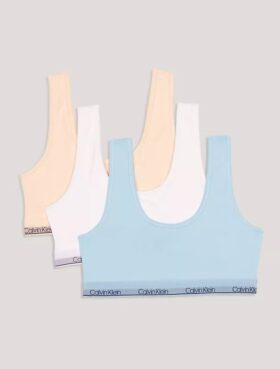 3er-Pack Bralettes mit U-Ausschnitt für Mädchen