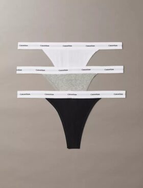3er-Pack Cotton Stretch-Ripp-Thong aus Baumwolle