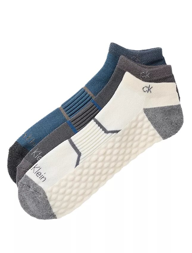 3er-Pack gepolsterte No-Show-Socken aus gekämmter Baumwolle 3er-Pack gepolsterte No-Show-Socken aus gekämmter Baumwolle