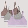 3er-Pack kurze Bralettes aus Cotton Stretch für Mädchen 3er-Pack kurze Bralettes aus Cotton Stretch für Mädchen