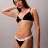 3er-Pack String-Bikini aus Cotton Stretch-Rippstoff