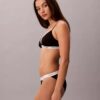 3er-Pack String-Bikini aus Cotton Stretch-Rippstoff