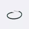 Abgeschrägtes Lederarmband mit ID-Plakette