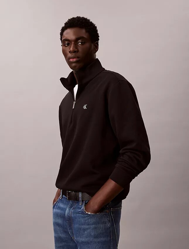 Archiv-Logo-Fleece-Sweatshirt mit Viertelreißverschluss Archiv-Logo-Fleece-Sweatshirt mit Viertelreißverschluss