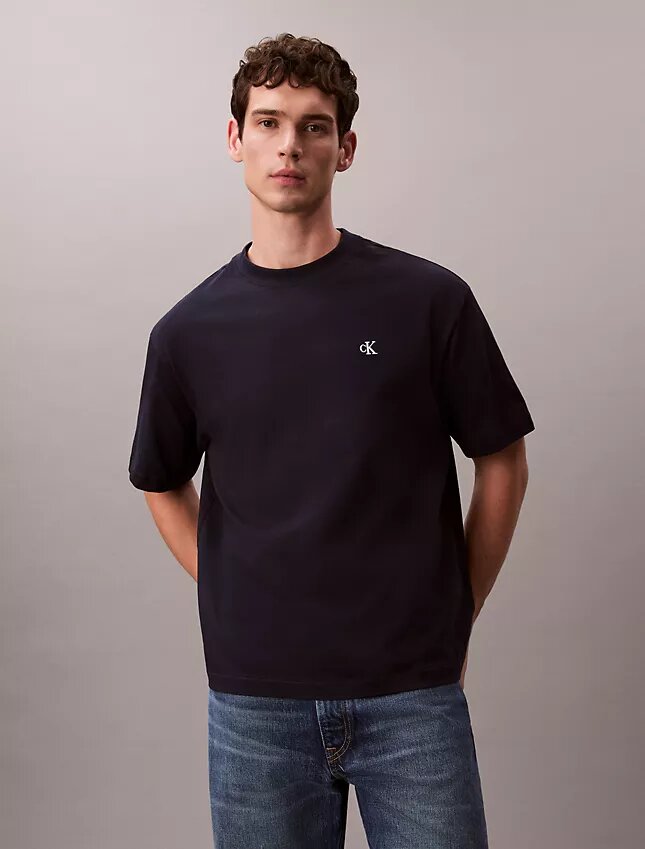 Archiv-Logo-T-Shirt mit Rundhalsausschnitt und lockerer Passform Archiv-Logo-T-Shirt mit Rundhalsausschnitt und lockerer Passform