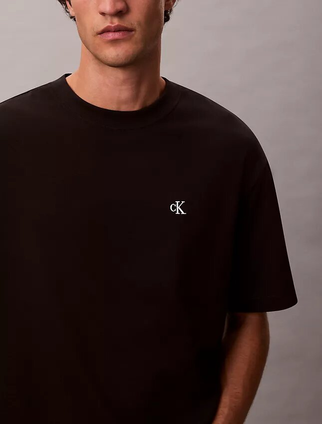 Archiv-Logo-T-Shirt mit Rundhalsausschnitt und lockerer Passform Archiv-Logo-T-Shirt mit Rundhalsausschnitt und lockerer Passform