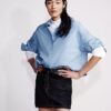 Asymmetrischer Minirock aus Denim Asymmetrischer Minirock aus Denim