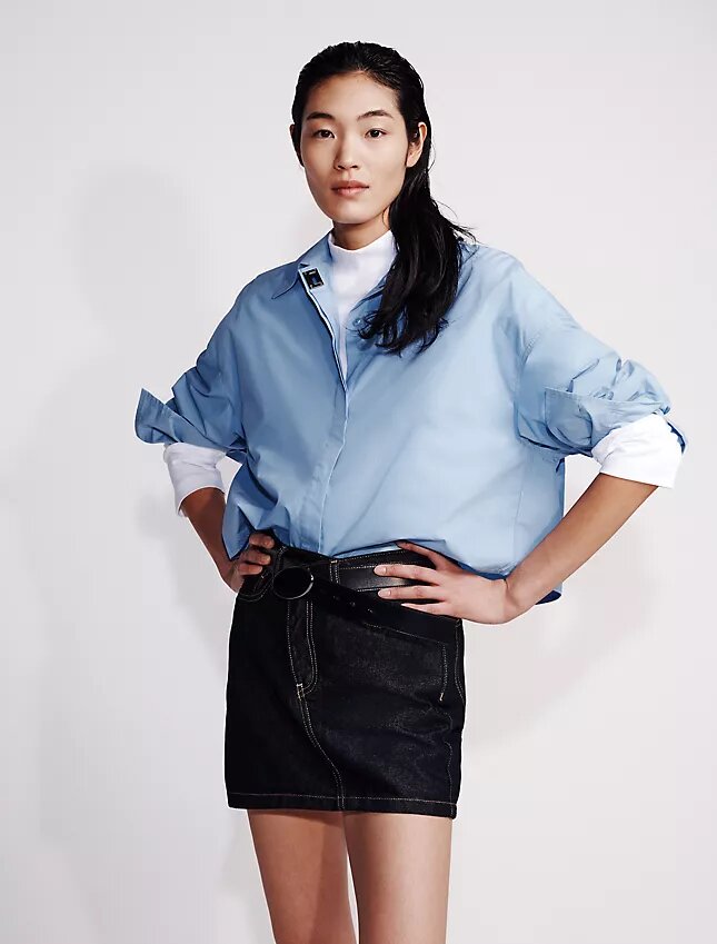 Asymmetrischer Minirock aus Denim Asymmetrischer Minirock aus Denim
