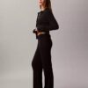 Ausgestellte Hose aus Lurex-Merinowollmischung