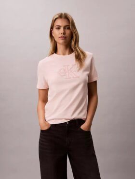 Baby-Frottee-T-Shirt mit „Monologo“-Aufdruck