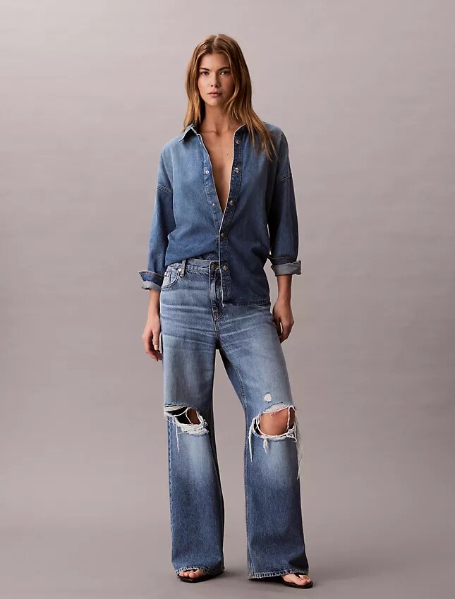 Baggy-Jeans mit niedriger Leibhöhe Baggy-Jeans mit niedriger Leibhöhe