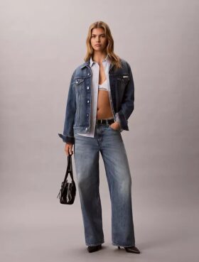 Baggy-Jeans mit niedriger Leibhöhe