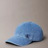 Baseballkappe aus gewaschenem Denim mit gesticktem Logo Baseballkappe aus gewaschenem Denim mit gesticktem Logo