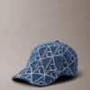 Baseballkappe mit durchgehendem Emblem-Logo aus Denim Baseballkappe mit durchgehendem Emblem-Logo aus Denim