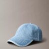 Baseballkappe mit durchgehendem Emblem-Logo aus Denim Baseballkappe mit durchgehendem Emblem-Logo aus Denim