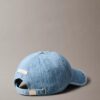 Baseballkappe mit durchgehendem Emblem-Logo aus Denim Baseballkappe mit durchgehendem Emblem-Logo aus Denim