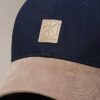 Baseballkappe mit Emblem-Logo und Farbblock-Design