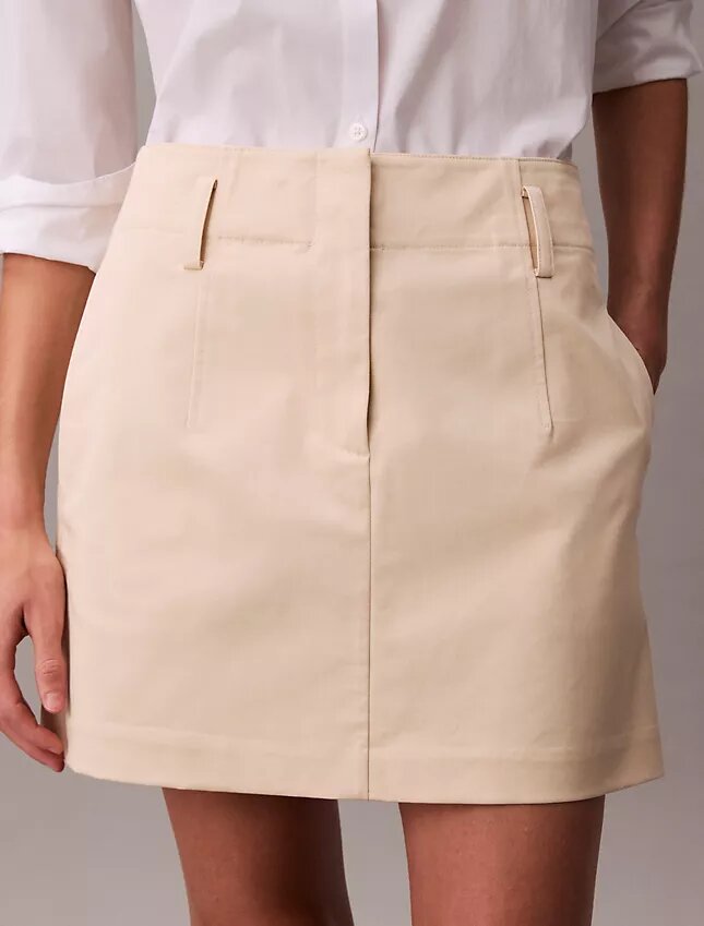 Baumwoll-Chino-Minirock Baumwoll-Chino-Minirock