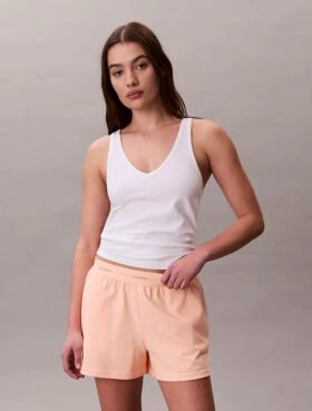 Baumwoll-Jersey-Schlafshorts mit Logo