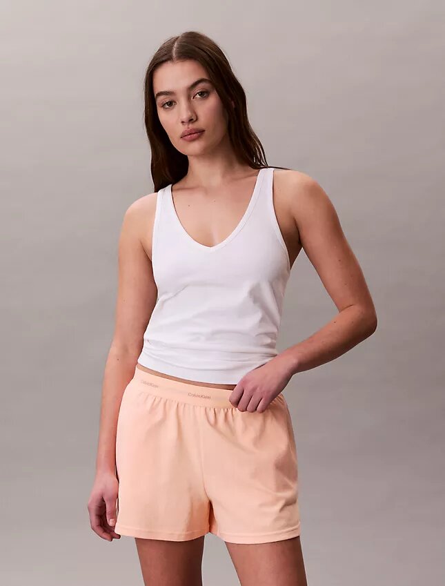 Baumwoll-Jersey-Schlafshorts mit Logo Baumwoll-Jersey-Schlafshorts mit Logo