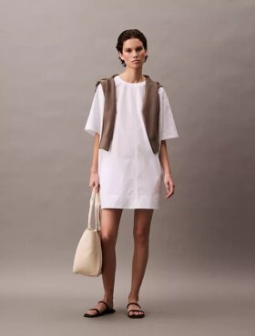 Baumwoll-Mini-T-Shirt-Kleid im Relaxed-Stil