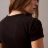 Baumwoll-T-Shirt mit Konturrippen Baumwoll-T-Shirt mit Konturrippen