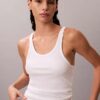 Baumwoll-Tanktop mit Konturrippbündchen Baumwoll-Tanktop mit Konturrippbündchen