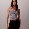 Baumwoll-Tanktop mit Konturrippbündchen Baumwoll-Tanktop mit Konturrippbündchen