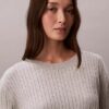 Baumwollpullover mit Zopfmuster Baumwollpullover mit Zopfmuster