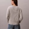 Baumwollpullover mit Zopfmuster Baumwollpullover mit Zopfmuster