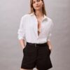 Baumwollsatin-Shorts