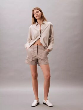 Baumwollsatin-Shorts