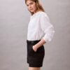 Baumwollsatin-Shorts