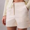 Baumwollsatin-Shorts