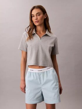 Baumwollshorts mit Logo-Bund
