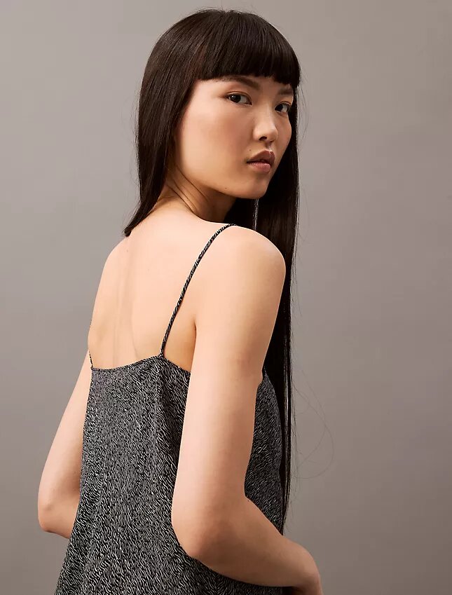 Bedrucktes, locker sitzendes Chiffon-Top Bedrucktes, locker sitzendes Chiffon-Top