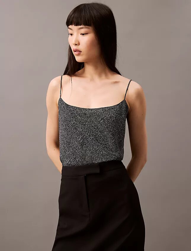 Bedrucktes, locker sitzendes Chiffon-Top Bedrucktes, locker sitzendes Chiffon-Top