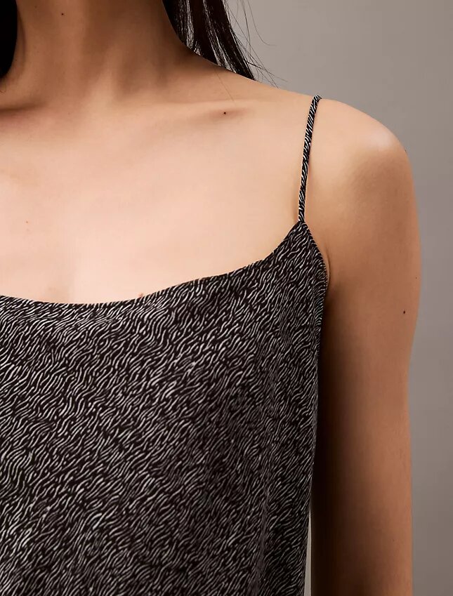 Bedrucktes, locker sitzendes Chiffon-Top Bedrucktes, locker sitzendes Chiffon-Top