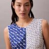 Bedrucktes Midi-Kleid aus Viskose-Twill