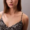 Bedrucktes Satin-Mini-Slip-Kleid