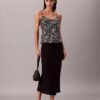 Bedrucktes Satin-Top
