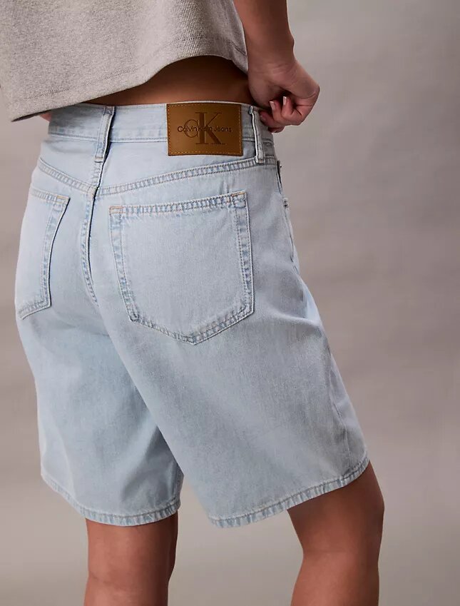 Bermuda-Shorts aus Leinenmischung im Relaxed-Denim-Stil Bermuda-Shorts aus Leinenmischung im Relaxed-Denim-Stil