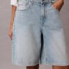Bermudashorts aus Denim mit Logo Bermudashorts aus Denim mit Logo