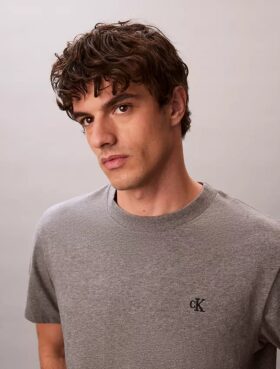 Besticktes Monogram-T-Shirt in lockerer Passform