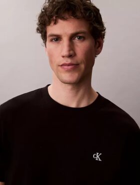 Besticktes Monogram-T-Shirt in lockerer Passform