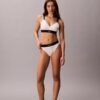 Bikini mit hoher Taille aus Microfiber-Stretch mit grafischem Monogram