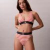 Bikini mit hoher Taille aus Microfiber-Stretch mit grafischem Monogram