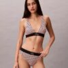 Bikini mit hoher Taille aus Microfiber-Stretch mit grafischem Monogram